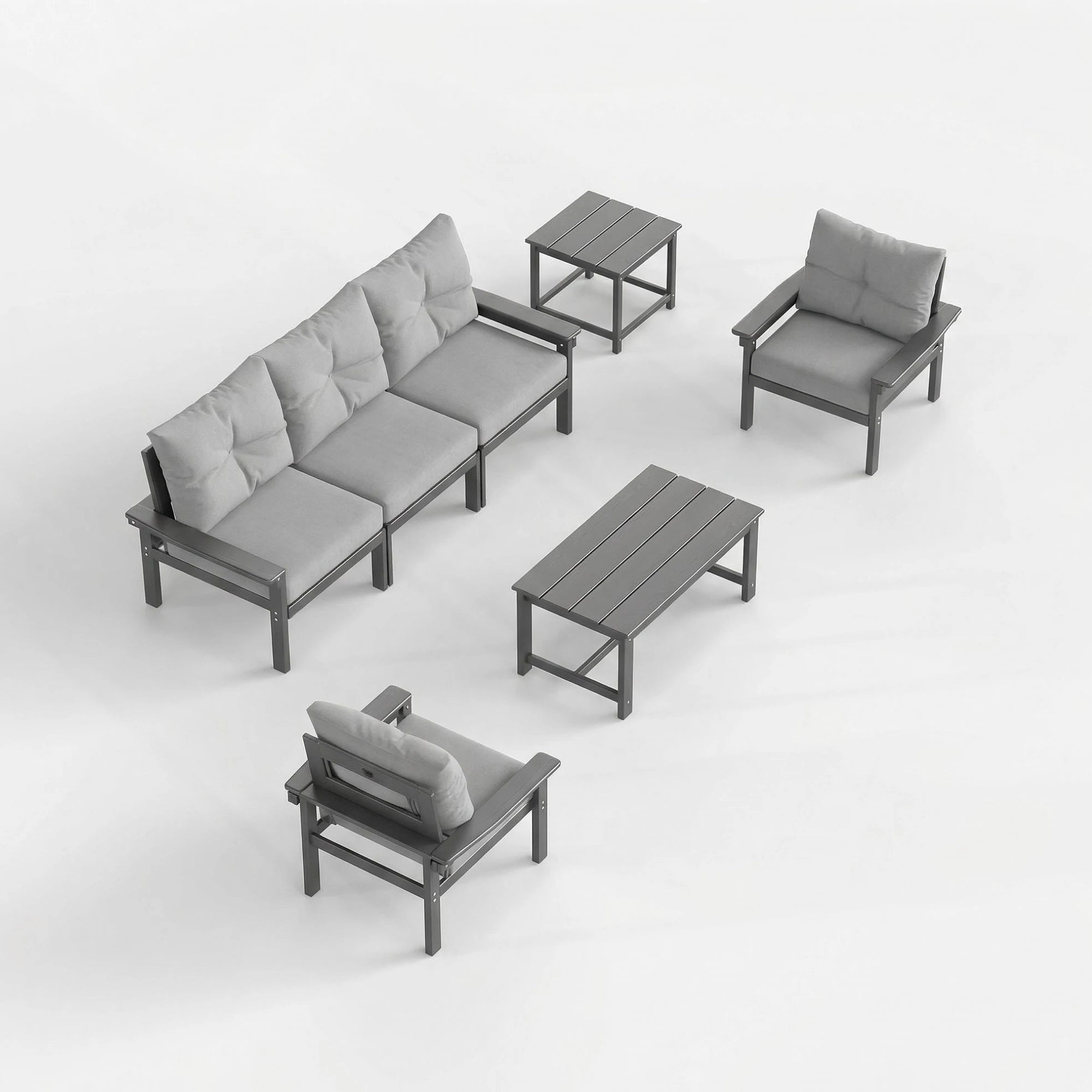 HDPE Sectional Patio Couch Set