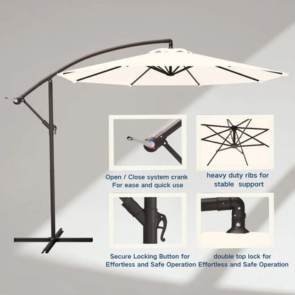 patio kingdom Offset Hanging Umbrella