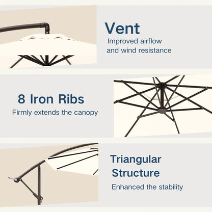 patio kingdom Offset Hanging Umbrella