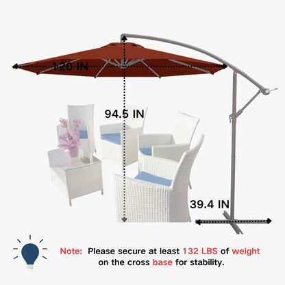 patio kingdom Offset Hanging Umbrella