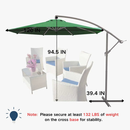 patio kingdom Offset Hanging Umbrella