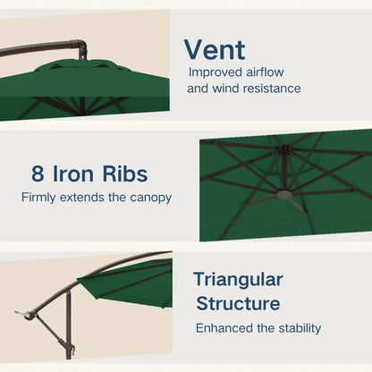 patio kingdom Offset Hanging Umbrella