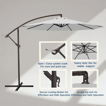 patio kingdom Offset Hanging Umbrella