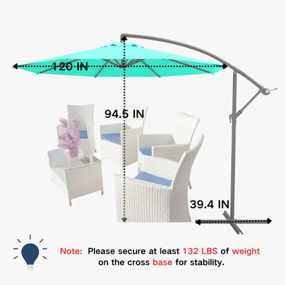 patio kingdom Offset Hanging Umbrella