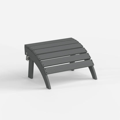 Gray outdoor ottoman on a white background