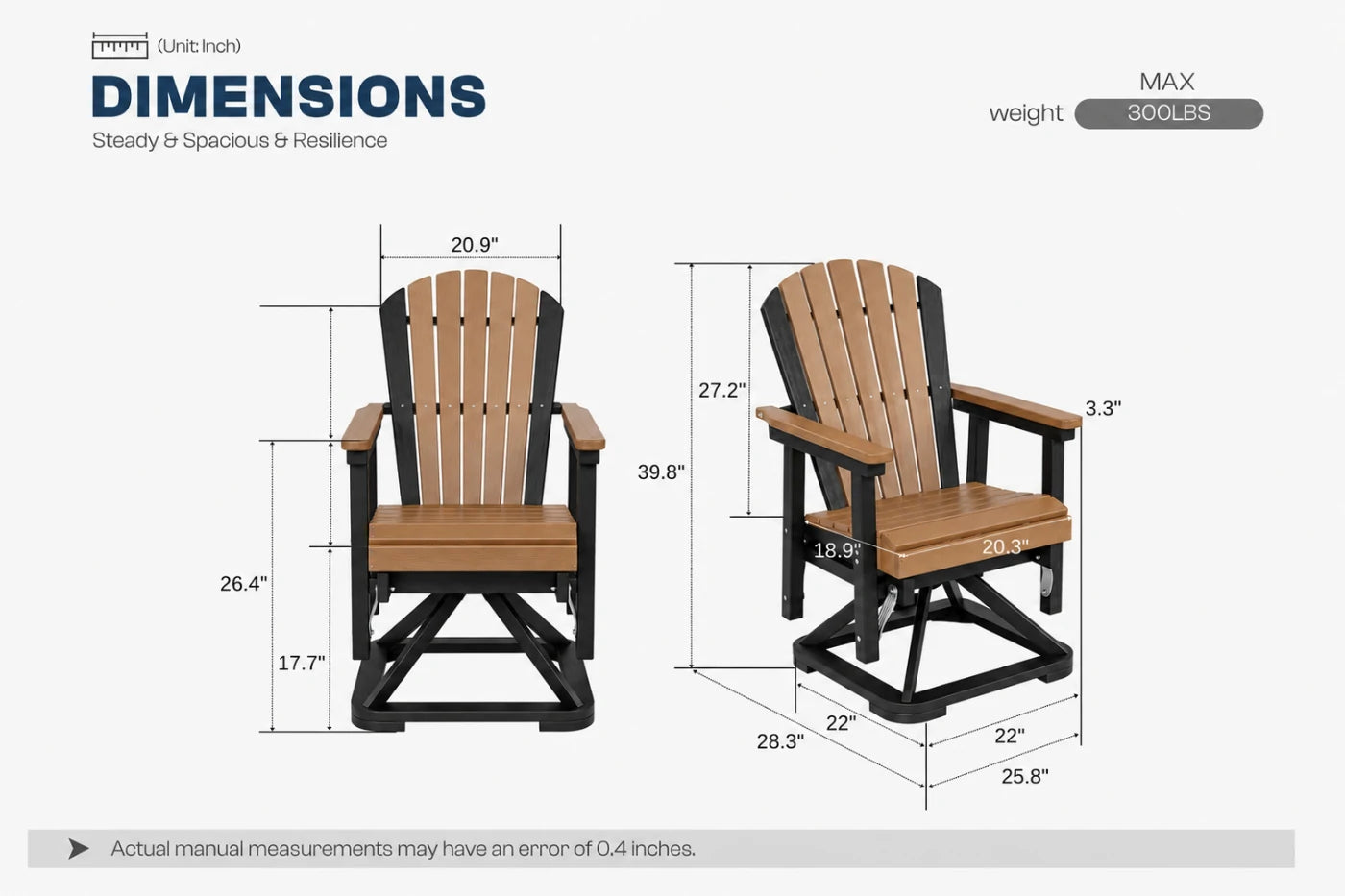 Perli™ Adirondack Swivel Glider Chair