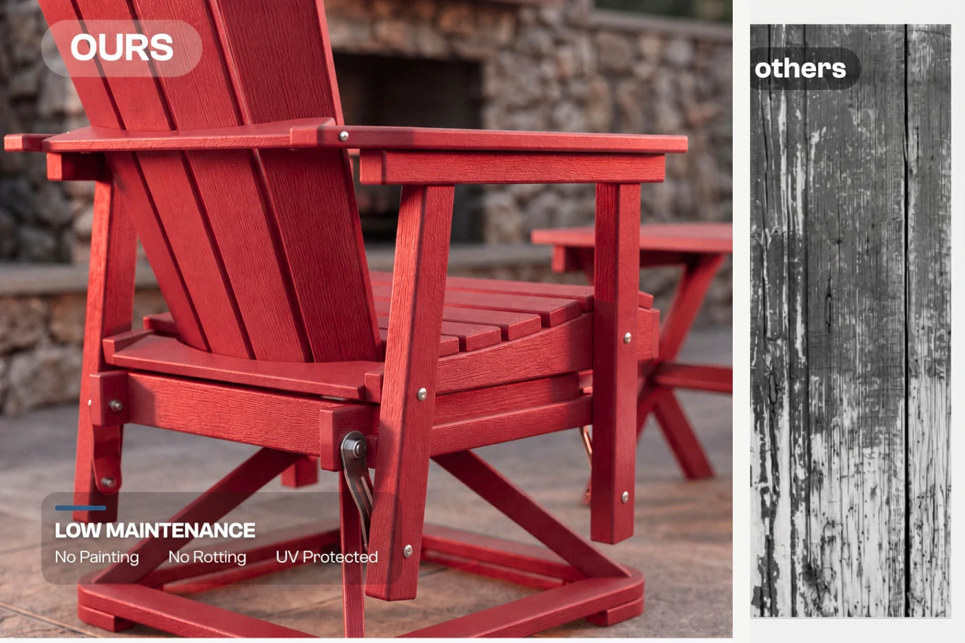 Perli™ Adirondack Swivel Glider Chair