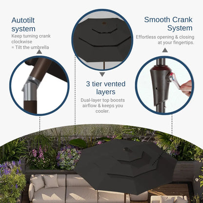 patio kingdom autotilt patio umbrella