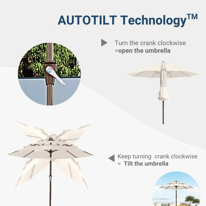 patio kingdom autotilt patio umbrella
