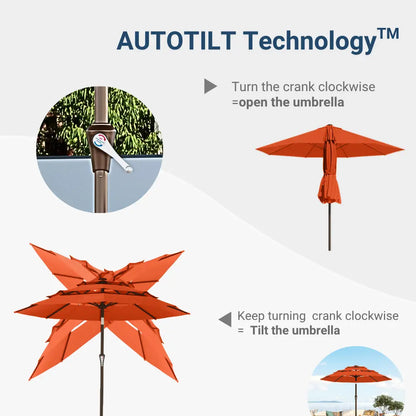 patio kingdom autotilt patio umbrella