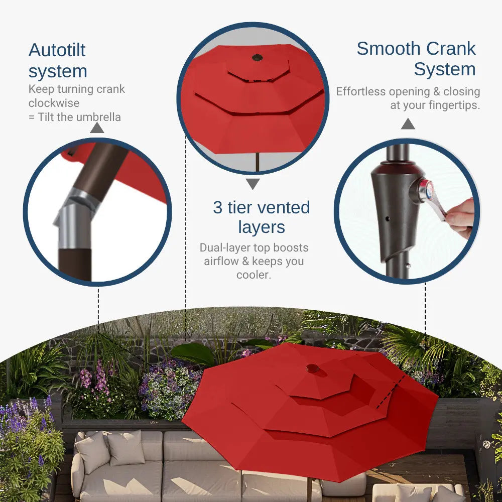 patio kingdom autotilt patio umbrella
