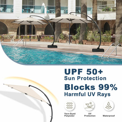 Patio Kingdom cantilever umbrella