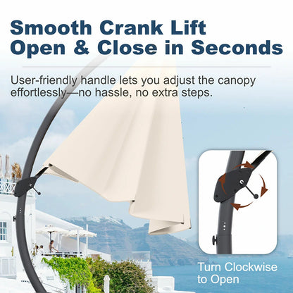 Patio Kingdom cantilever umbrella