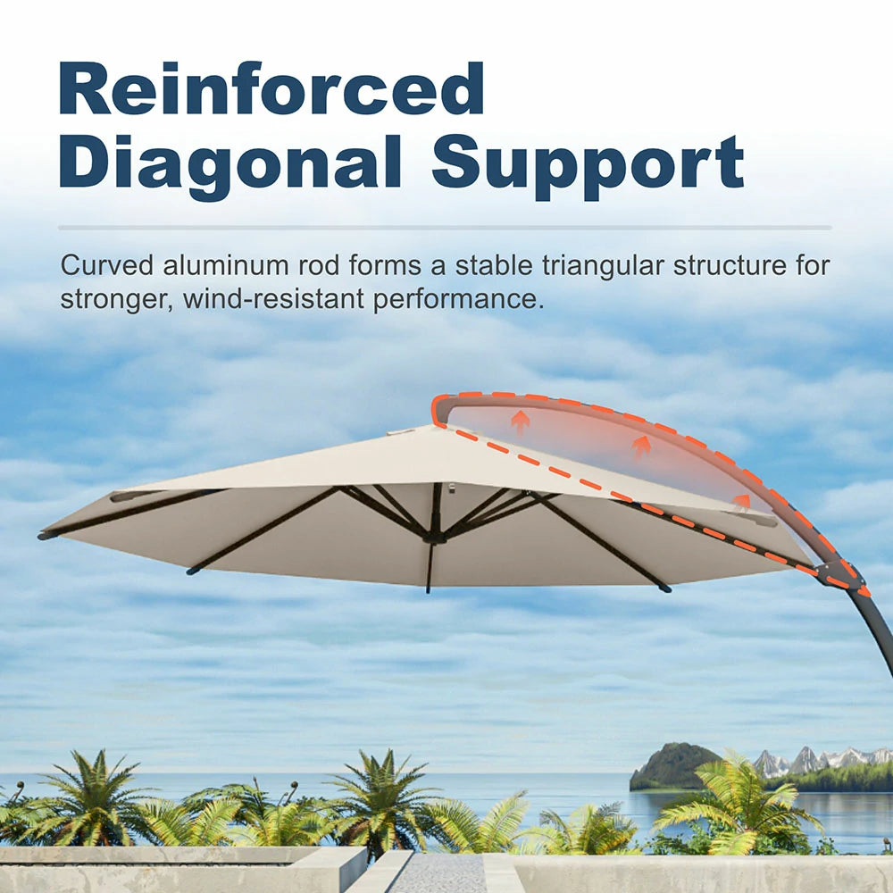 Patio Kingdom cantilever umbrella
