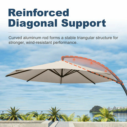 Patio Kingdom cantilever umbrella