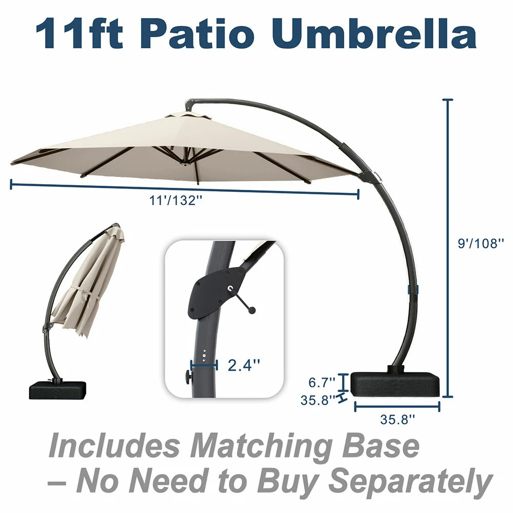 Patio Kingdom cantilever umbrella