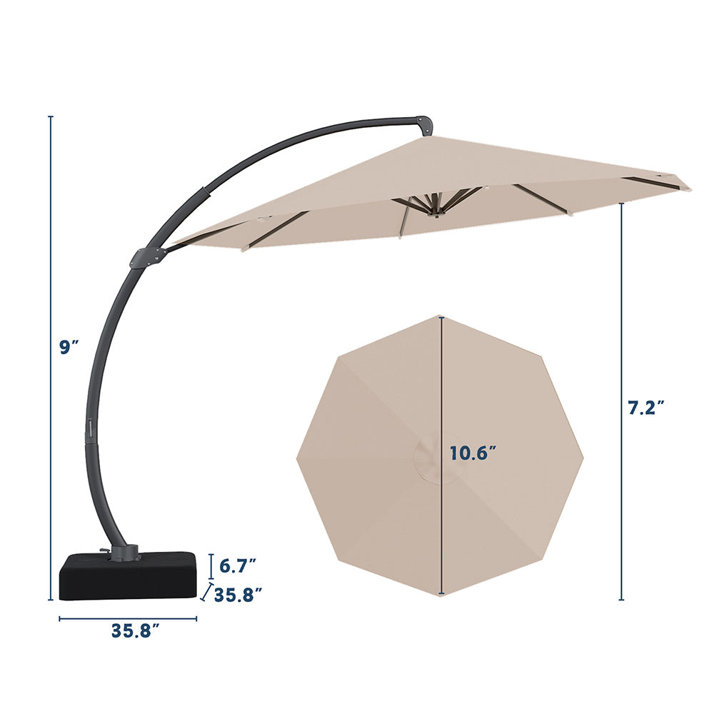 Patio Kingdom cantilever umbrella#color_beige