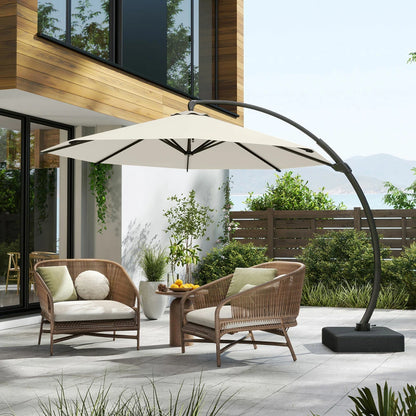 Patio Kingdom cantilever umbrella#color_creamy-white