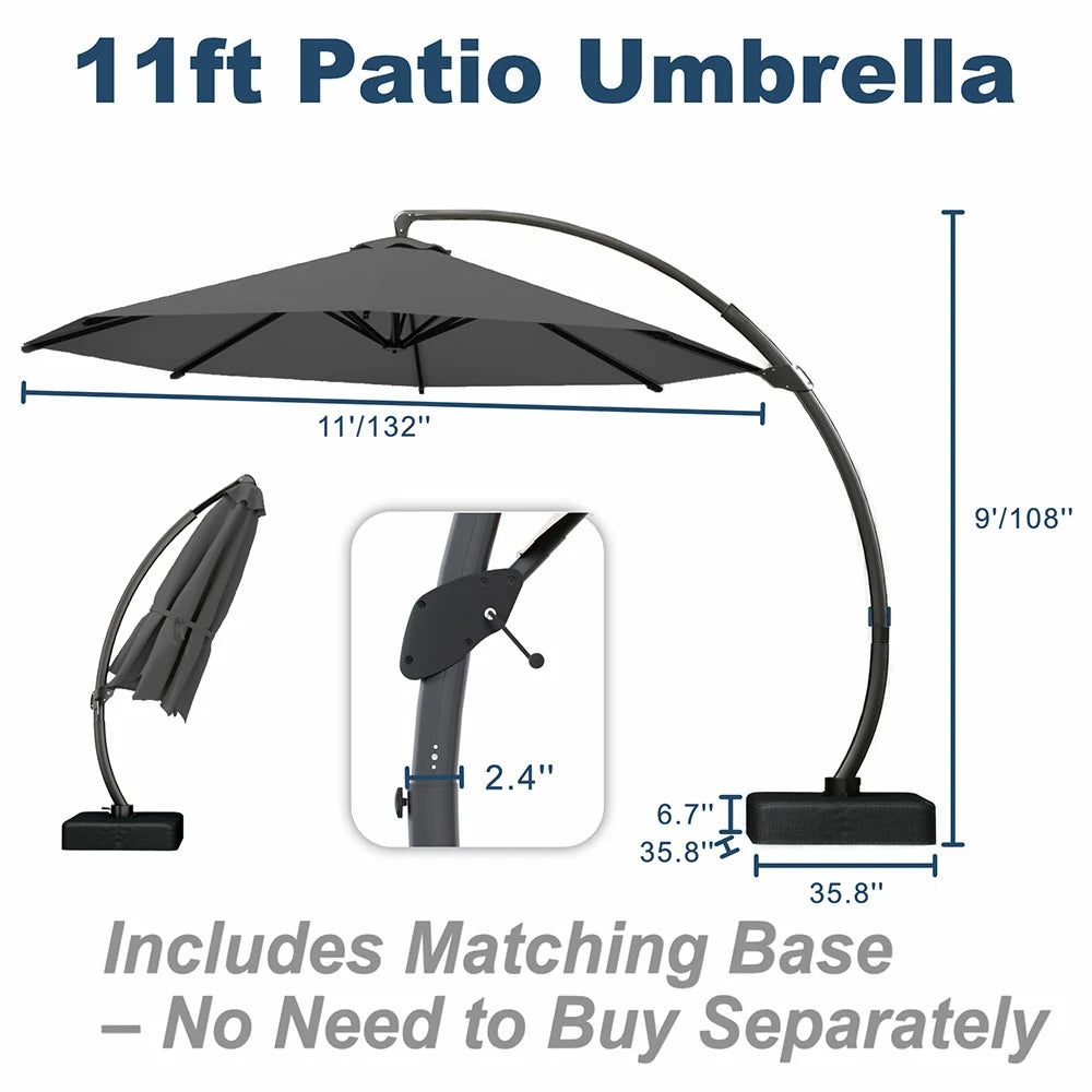Patio Kingdom cantilever umbrella