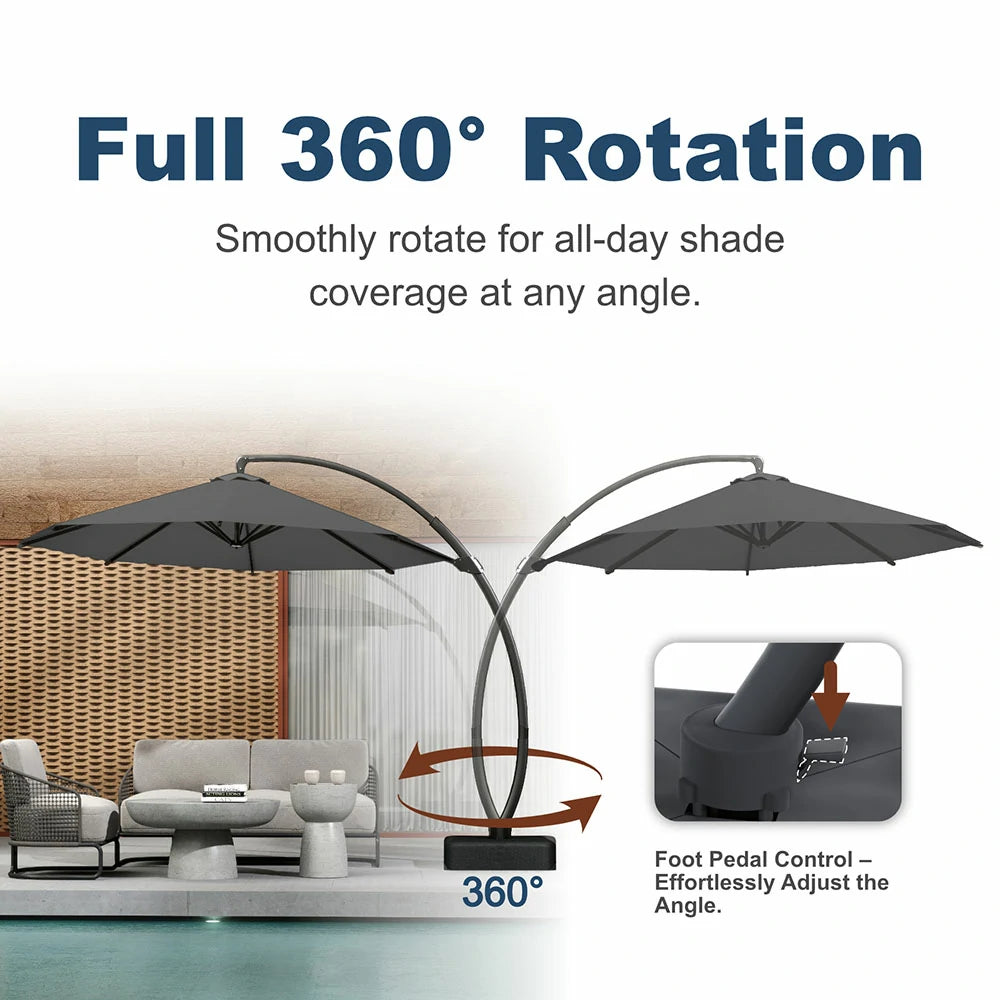 Patio Kingdom cantilever umbrella