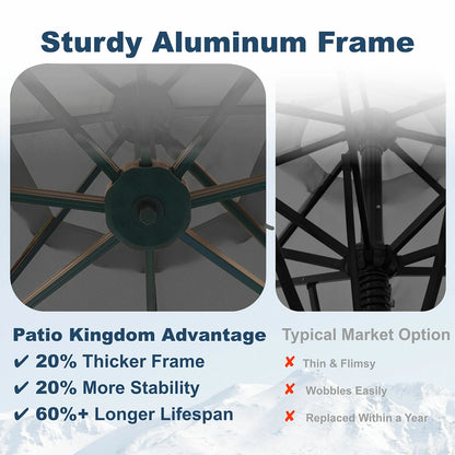 Patio Kingdom cantilever umbrella