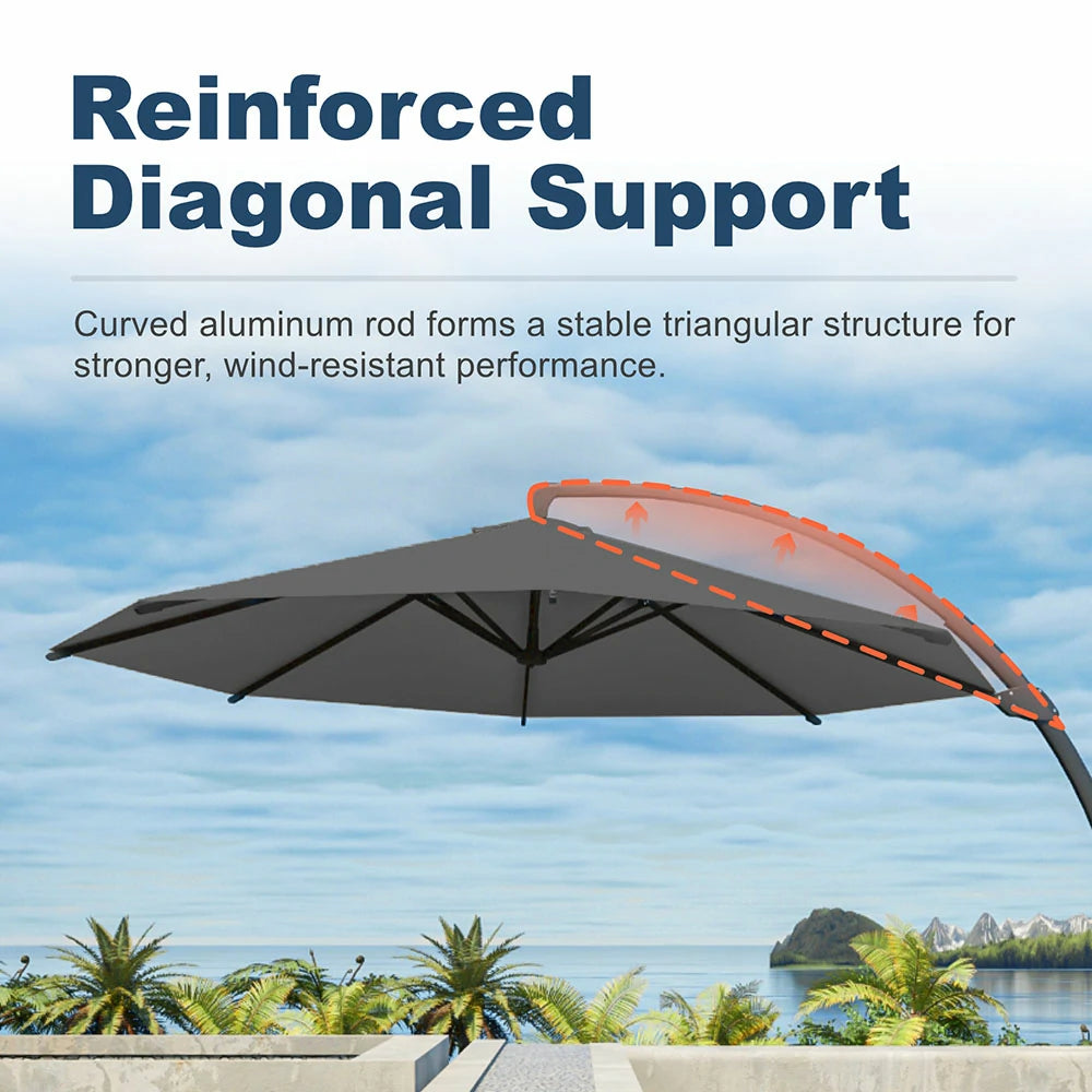 Patio Kingdom cantilever umbrella