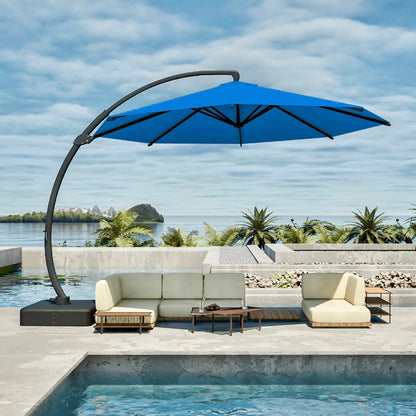 Patio Kingdom cantilever umbrella#color_indigo-blue