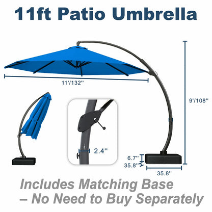 Patio Kingdom cantilever umbrella#color_indigo-blue