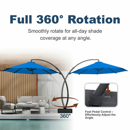 Patio Kingdom cantilever umbrella#color_indigo-blue