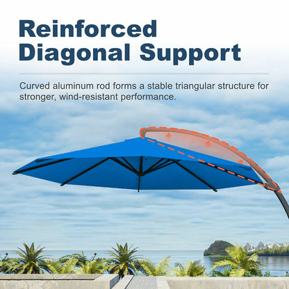 Patio Kingdom cantilever umbrella#color_indigo-blue