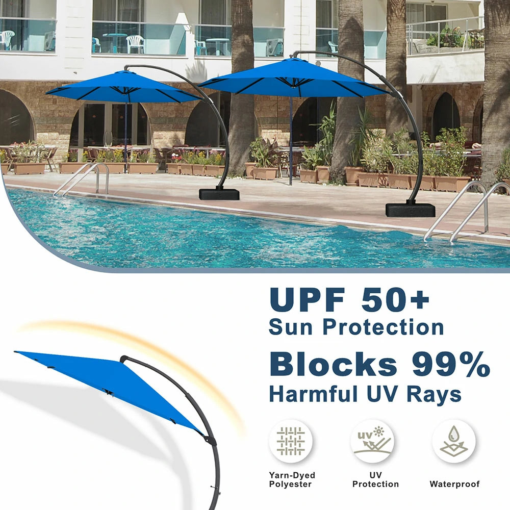 Patio Kingdom cantilever umbrella#color_indigo-blue