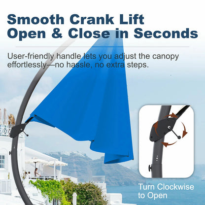 Patio Kingdom cantilever umbrella#color_indigo-blue