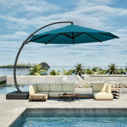 Patio Kingdom cantilever umbrella#color_lake-blue