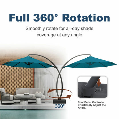 Patio Kingdom cantilever umbrella#color_lake-blue
