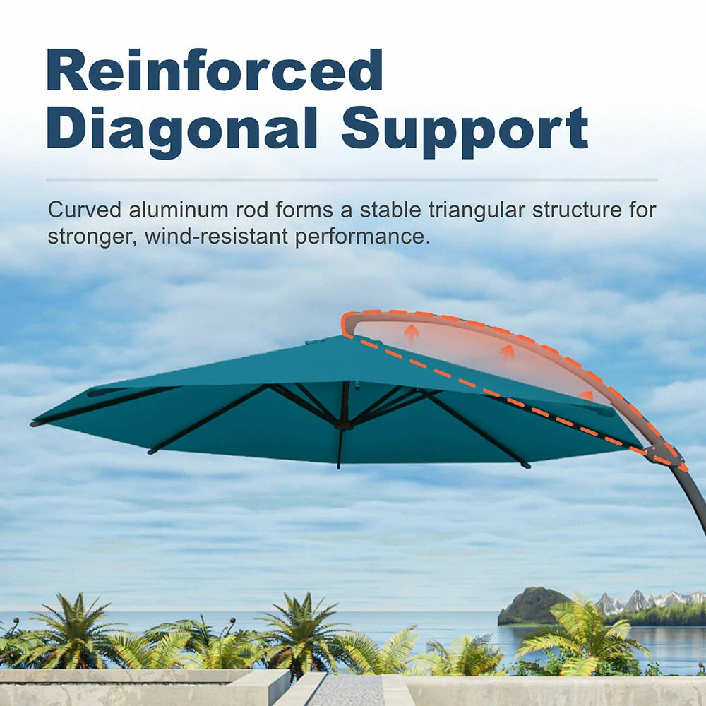 Patio Kingdom cantilever umbrella#color_lake-blue