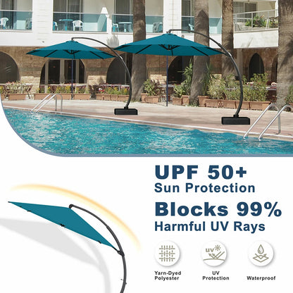 Patio Kingdom cantilever umbrella#color_lake-blue