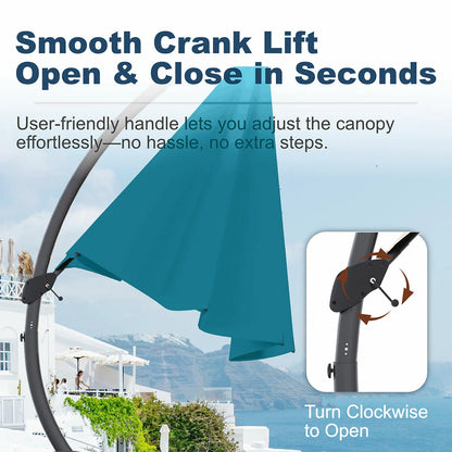 Patio Kingdom cantilever umbrella#color_lake-blue