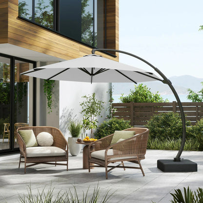 Patio Kingdom cantilever umbrella#color_light-gray