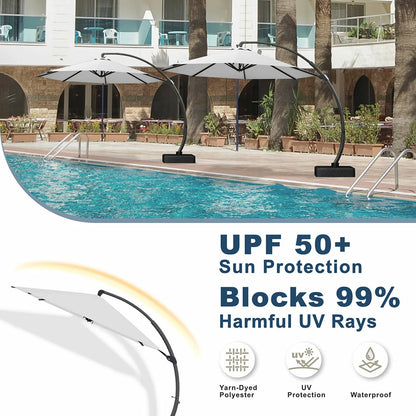 Patio Kingdom cantilever umbrella#color_light-gray