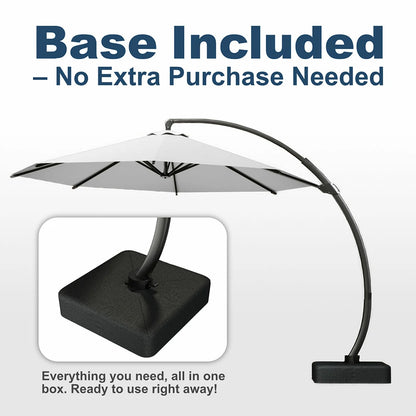 Patio Kingdom cantilever umbrella#color_light-gray