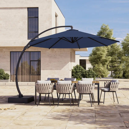 Patio Kingdom cantilever umbrella#color_navy-blue