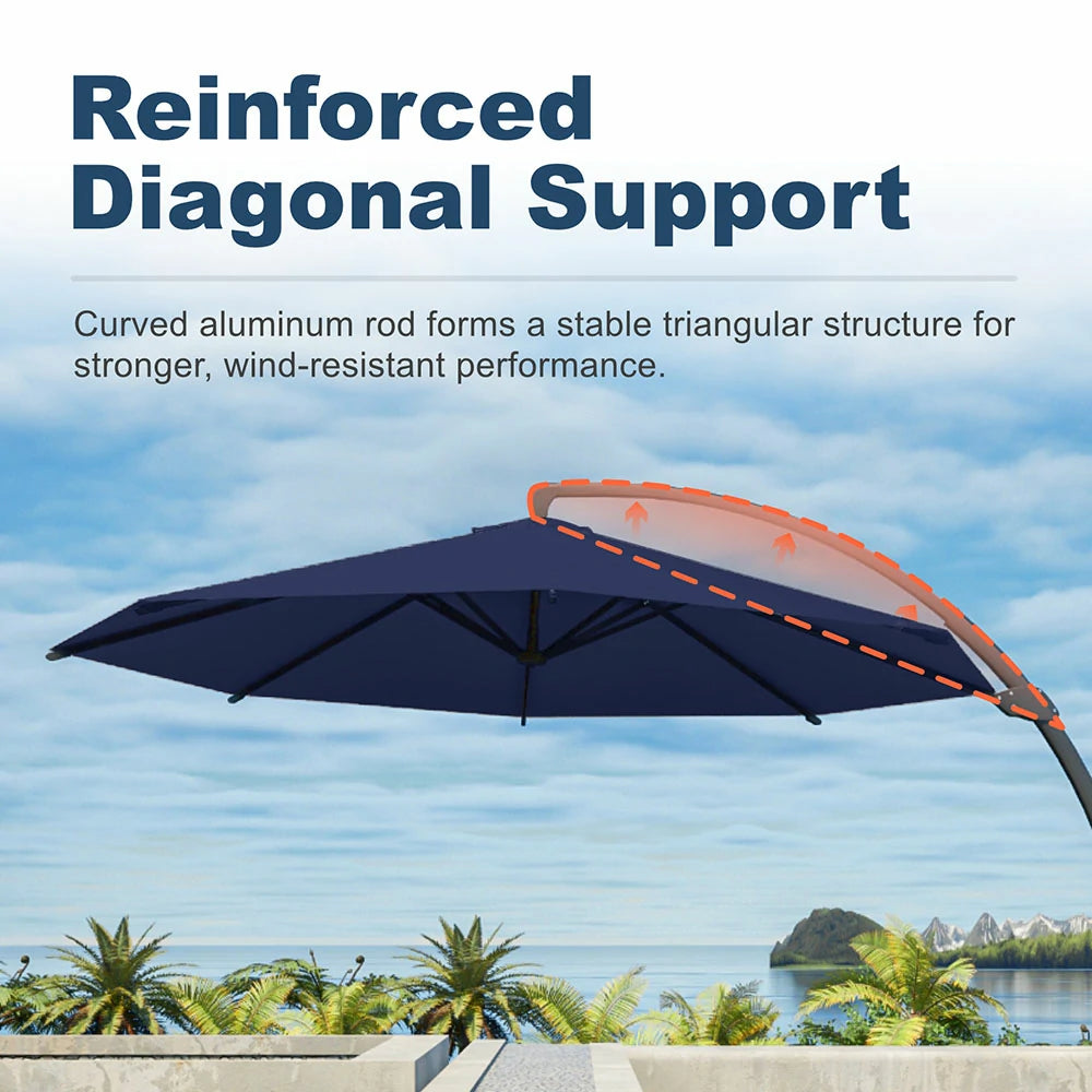 Patio Kingdom cantilever umbrella