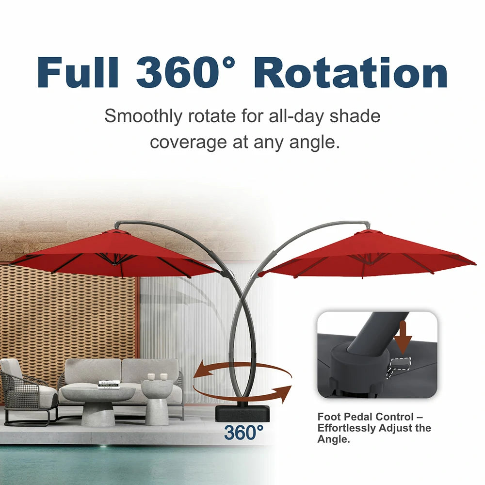 Patio Kingdom cantilever umbrella#color_red