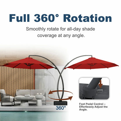 Patio Kingdom cantilever umbrella#color_red