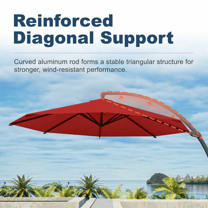 Patio Kingdom cantilever umbrella#color_red