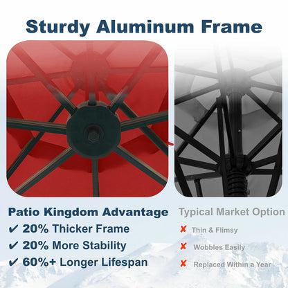 Patio Kingdom cantilever umbrella#color_red