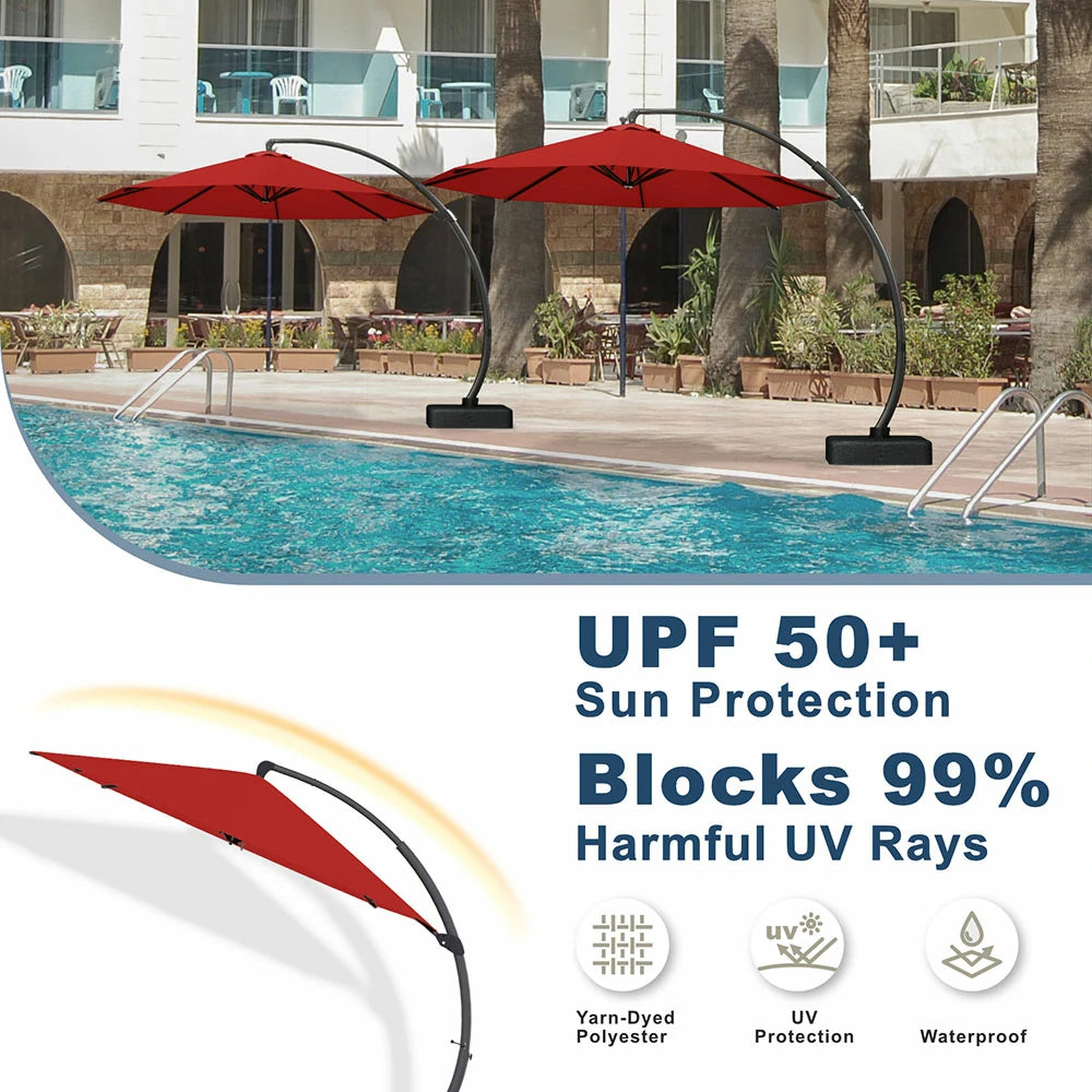 Patio Kingdom cantilever umbrella#color_red