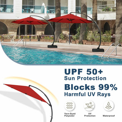 Patio Kingdom cantilever umbrella#color_red
