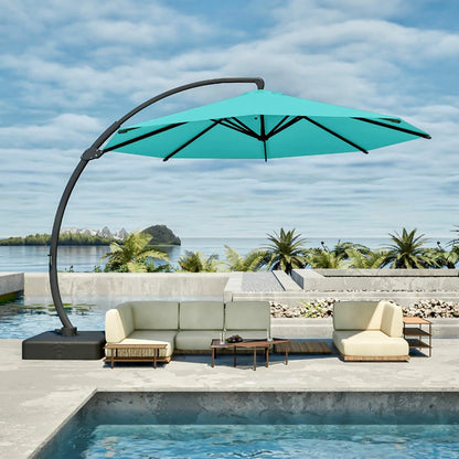 Patio Kingdom cantilever umbrella#color_teal-blue