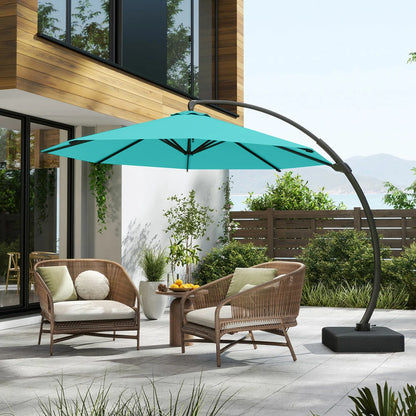 Patio Kingdom cantilever umbrella#color_teal-blue